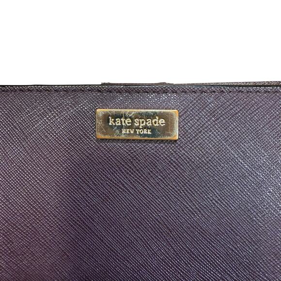 Kate Spade New York Laurel Way Small Dally Tote &  Stacy Wallet in Deep Plum - Picture 9 of 12